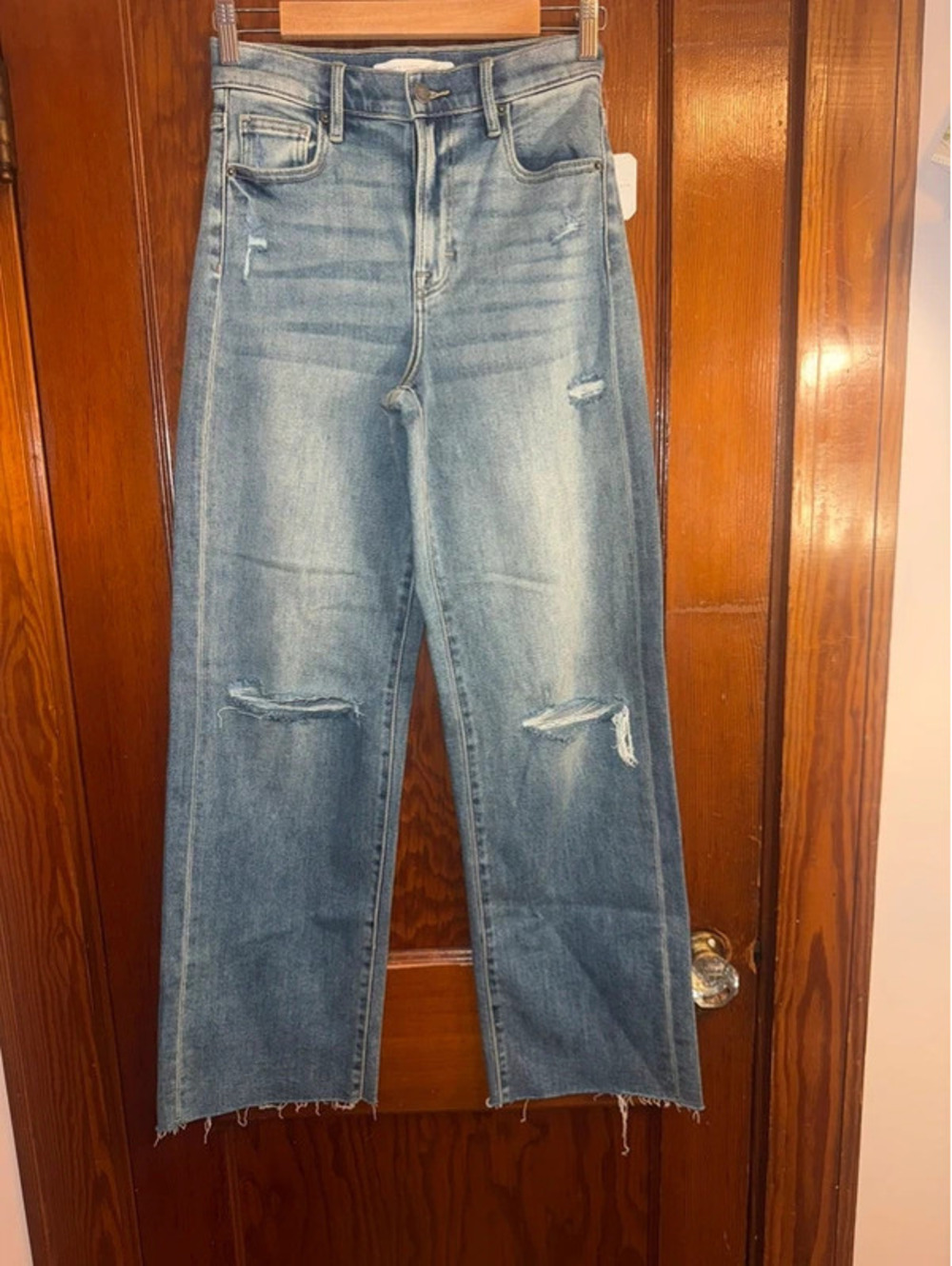 Altar’D State Medium Wash Distressed Wide Leg Jeans Size 25